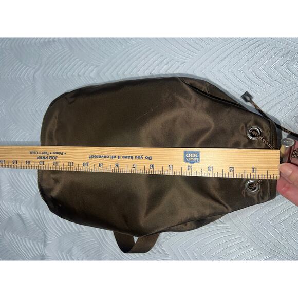 Prada Brown Nylon Drawstring Bucket Bag Authentic , Dust Bag Authenticity Card main image 5